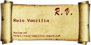 Reis Vaszilia névjegykártya